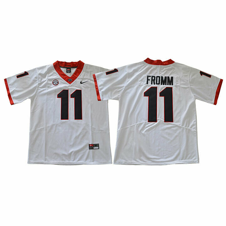 Men Georgia Bulldogs #11 Fromm Legend White NCAA Jerseys